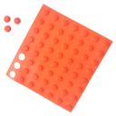 Orange BumperStops-adhesive stopper orange-Marking points