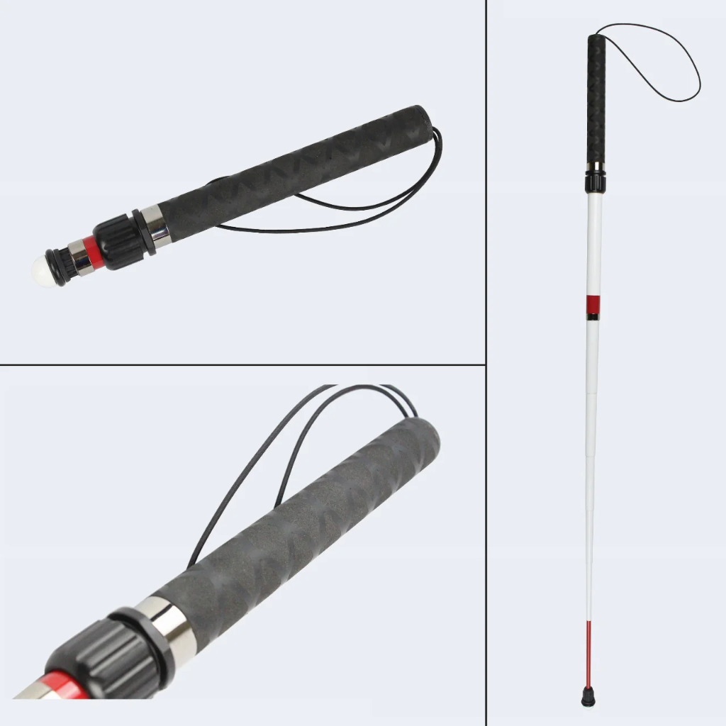 Ambutech Canne télescopique en fibre de verre (8 sections) - Poignée standard (TFS )