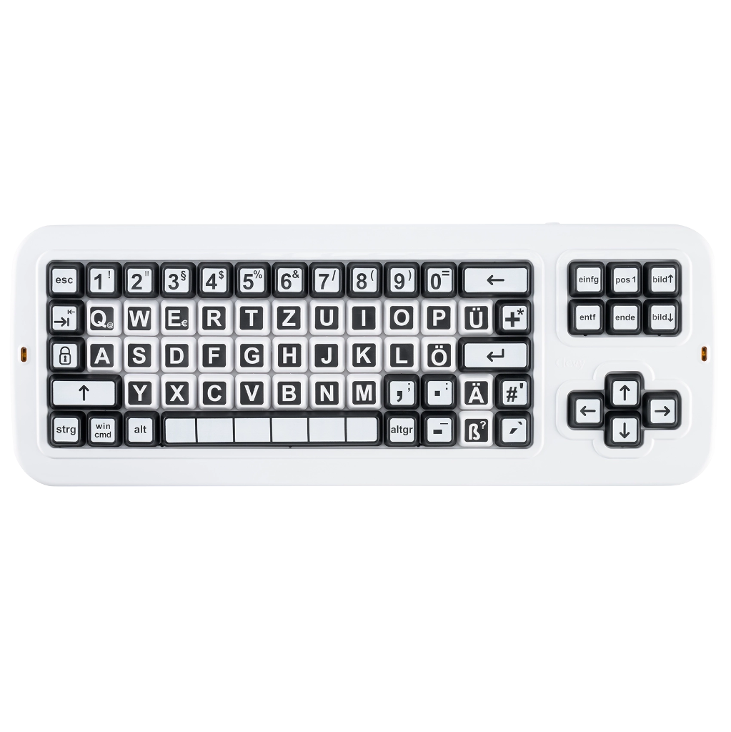 Clevy Contrast Keyboard 3 - Tri-mode - Deutsch QWERTZU Uppercase