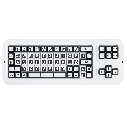 Clevy Contrast Keyboard 3 - Tri-mode - Deutsch QWERTZU Uppercase
