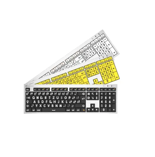 Großdruck – ALBA Slimline-Tastatur – Mac – Logickeyboard