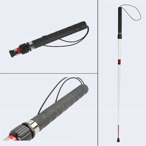 Telescopic Fiberglass Cane (8 Sections) - Standard Handle