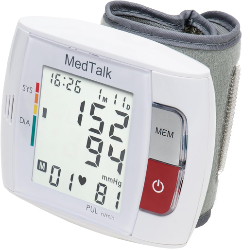 [1330S] MedTalk Tensiomètre au poignet avec voix Marschall