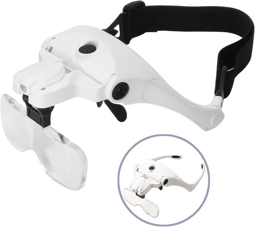 Rechargeable LED Eyeglasses Bracket/ Headband Interchangeable Magnifier