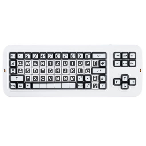 Clevy Contrast Keyboard 3 - Tri-mode - Deutsch QWERTZU Uppercase