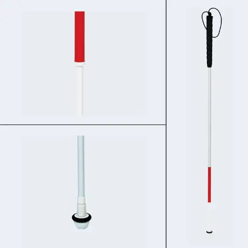 Ambutech Telescoping Graphite Mobilitéit Cane (2 Sektiounen) - Standard Handle