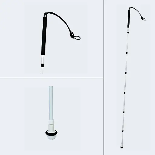 Ambutech Slimline Graphite Mobility Cane Folding - Standard Handle (SGS) Adult and Child 